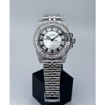Custom Seiko Mod • Black White Double Diamond MOP Yachtmaster • 40mm